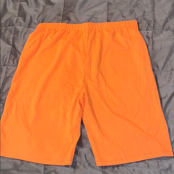 NEW orange SHEIN biker shorts - Picture 2 of 4